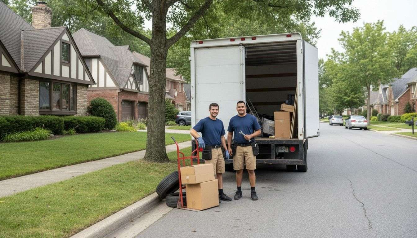 A residential street in Spokane where a roll-off dumpster would need city permission